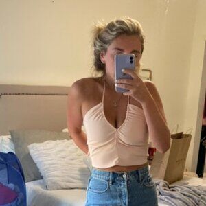 Kendall and Kylie Pink Halter Top